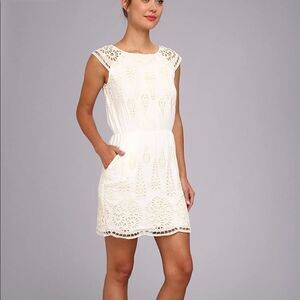 Dolce Vita Ivory Eyelet Silk Dress size XS